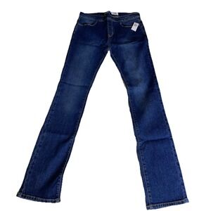 Junior XXL 18 30x28 Skinny Pull Up Blue Jeans Built In Tough Adjustable Waist